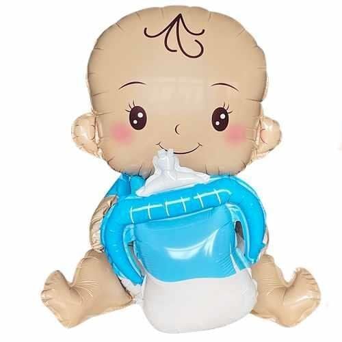 Biberon Tutan Erkek Bebek Folyo Balon