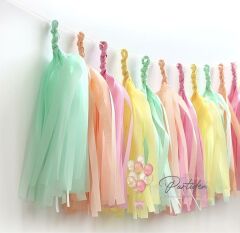 Mint Somon Pembe Sarı Püskül Kit