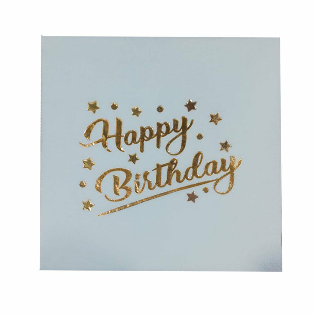 Happy Birthday Varaklı Kağıt Peçete 16 Adet
