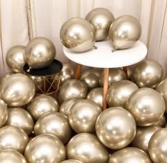 50 Lİ WHİTE GOLD KROM BALON