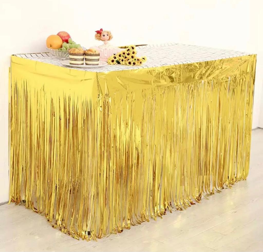 GOLD IŞILTI MASA ETEGİ 70X300