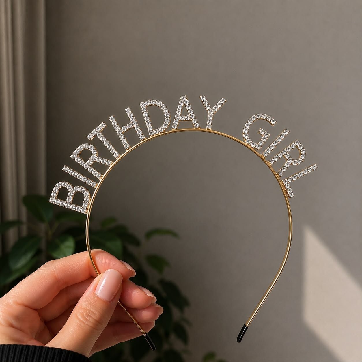 Gold Swarovski Birthday Girl Taç