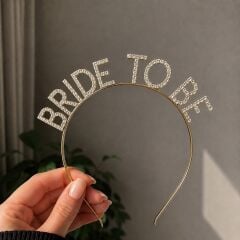 Gold Swarovski Bride To Be Taç