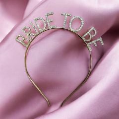 Gold Swarovski Bride To Be Taç