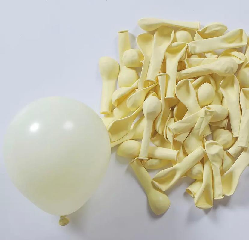 5 inç Mini Sarı Makaron Balon 10 Adet