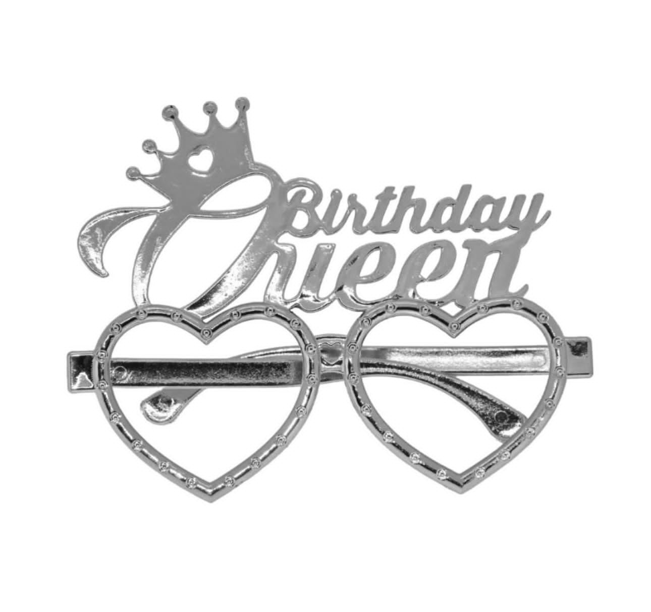 Birthday Queen Mika Gözlük Gümüş