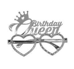 Birthday Queen Mika Gözlük Gümüş