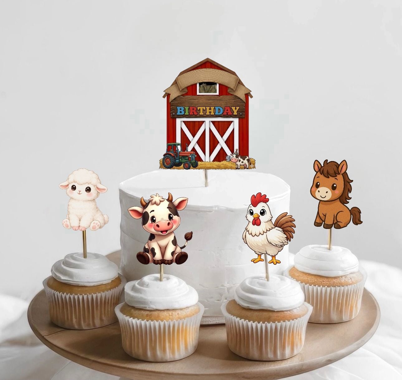 Çiftlik Teması Pasta Süsü