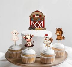 Çiftlik Teması Pasta Süsü