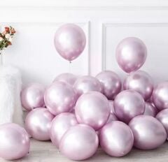 50 Lİ AÇIK PEMBE KROM BALON