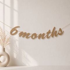 6 Months İtalik Kraft Banner