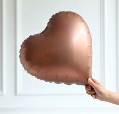 Çikolata Saten Kalp Folyo Balon 1 Adet