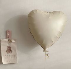 Krem Saten Kalp Folyo Balon 1 Adet