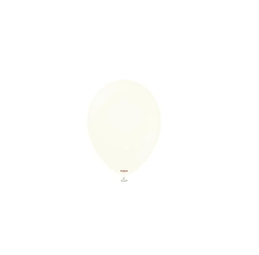 5 İNC MİNİ BEYAZ RETRO BALON ( 10 ADET )