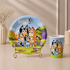 Bluey Karton Tabak Bardak 8 Adet