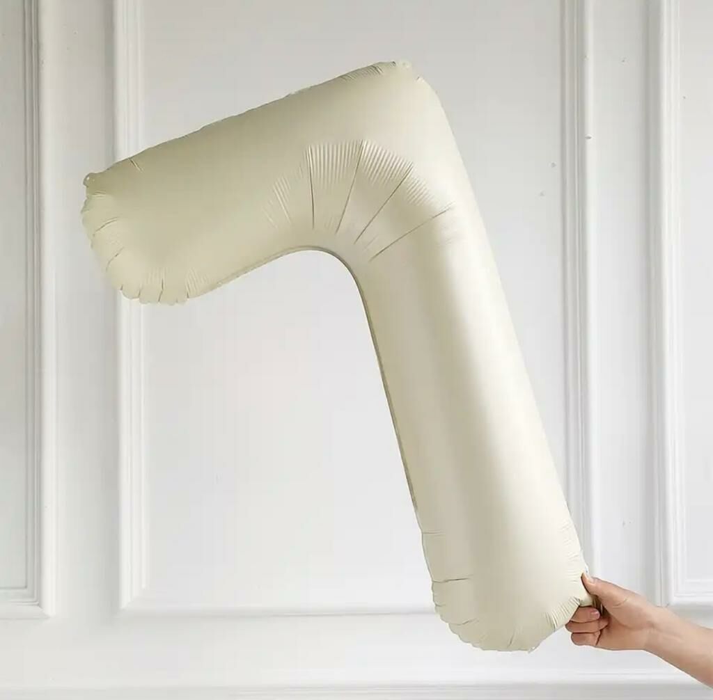 75cm 7 Krem Rakam Folyo Balon