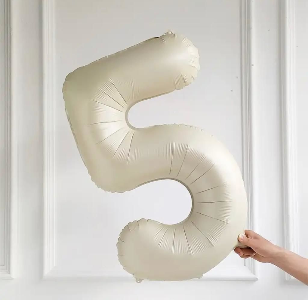 75cm 5 Krem Rakam Folyo Balon