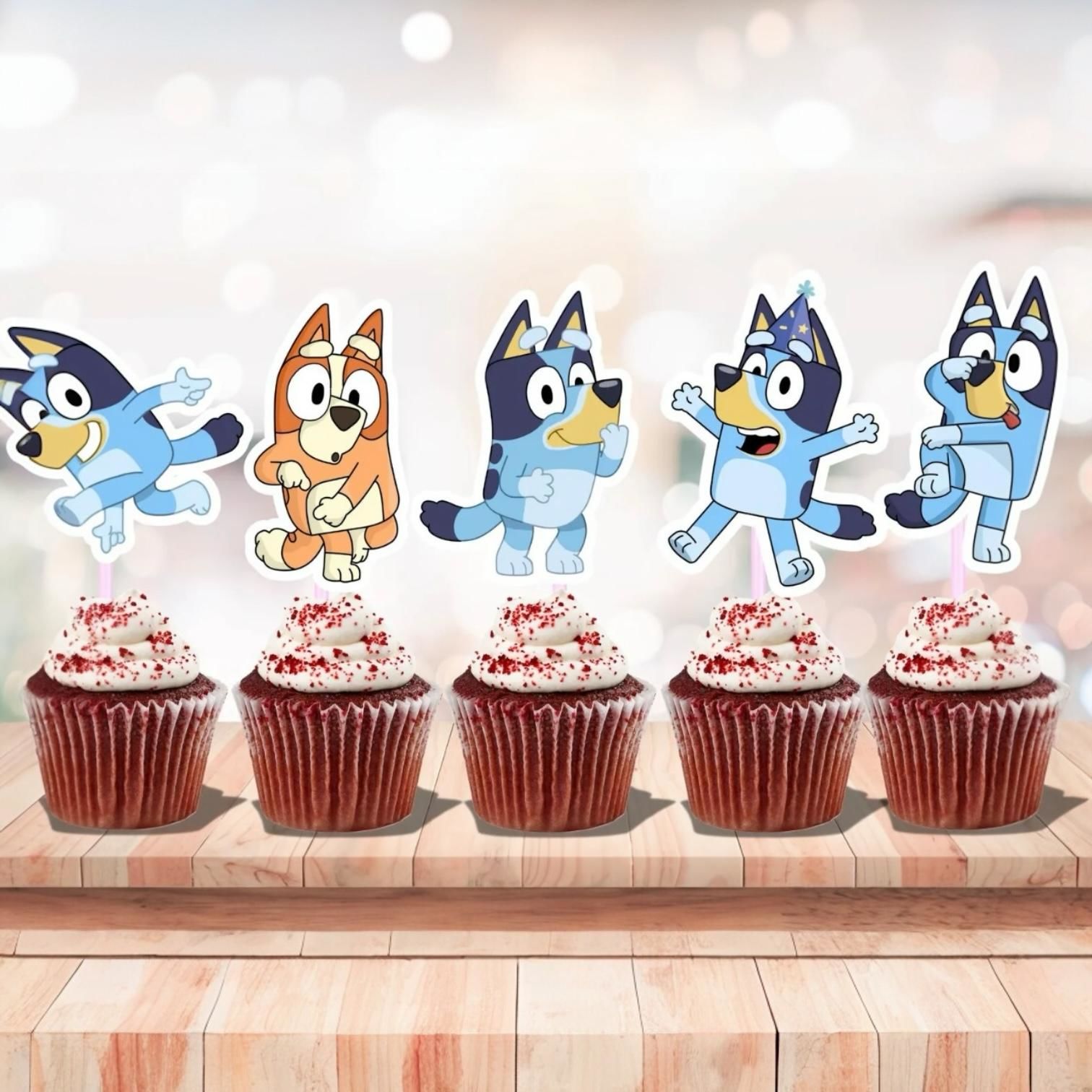 Bluey Temalı Kürdan 8 Adet