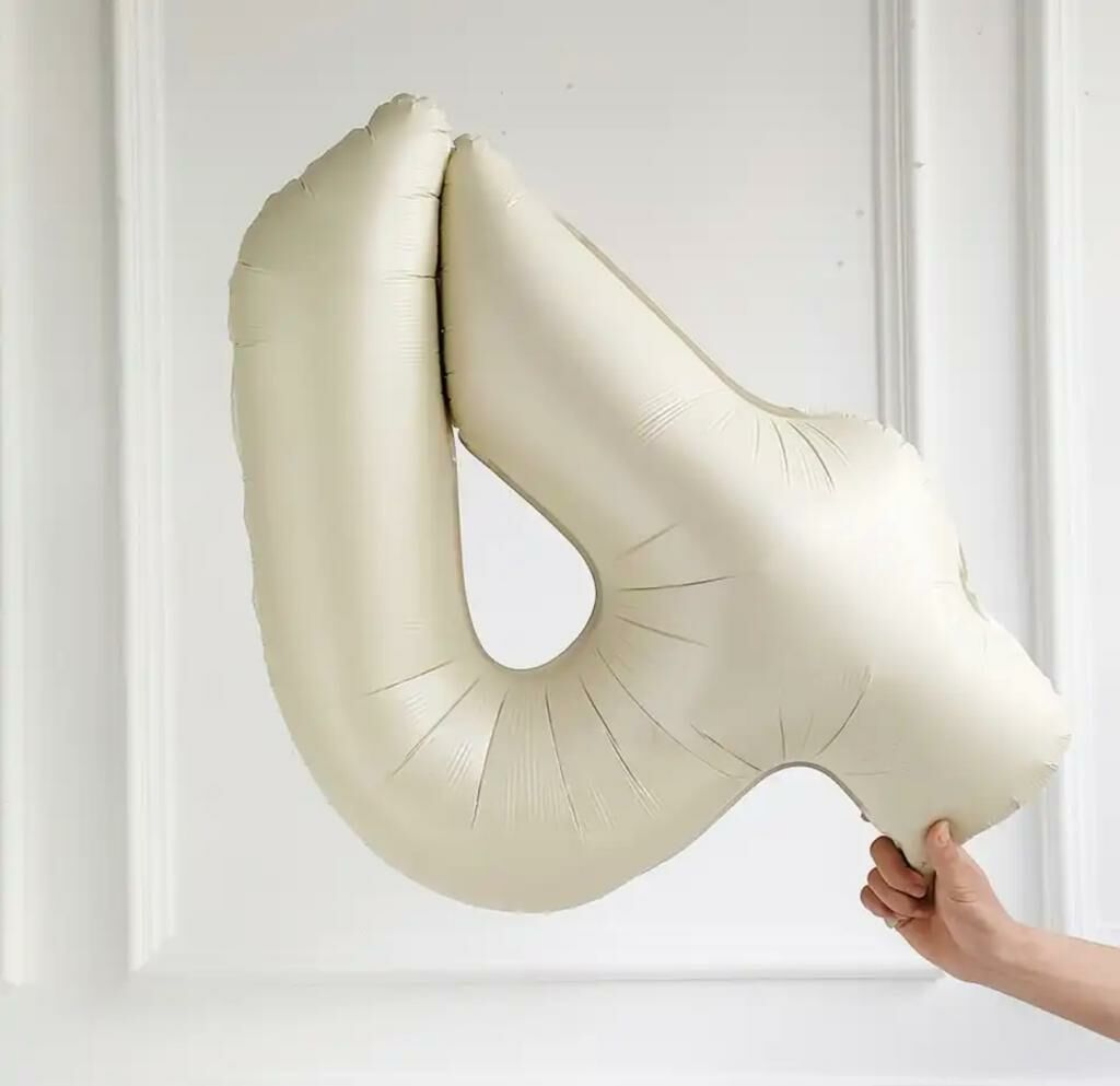 75cm 4 Krem Rakam Folyo Balon
