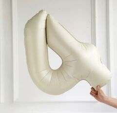 75cm 4 Krem Rakam Folyo Balon