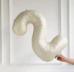75cm 2 Krem Rakam Folyo Balon
