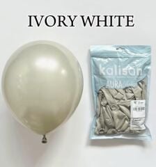 Ivory White Aura Balon 5 Adet