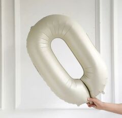 75cm 0 Krem Rakam Folyo Balon