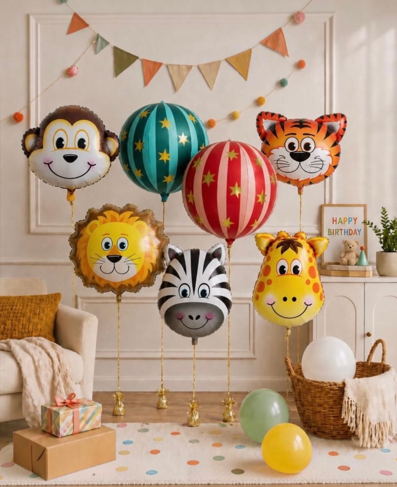 Sirk Hayvanları Balon Demeti