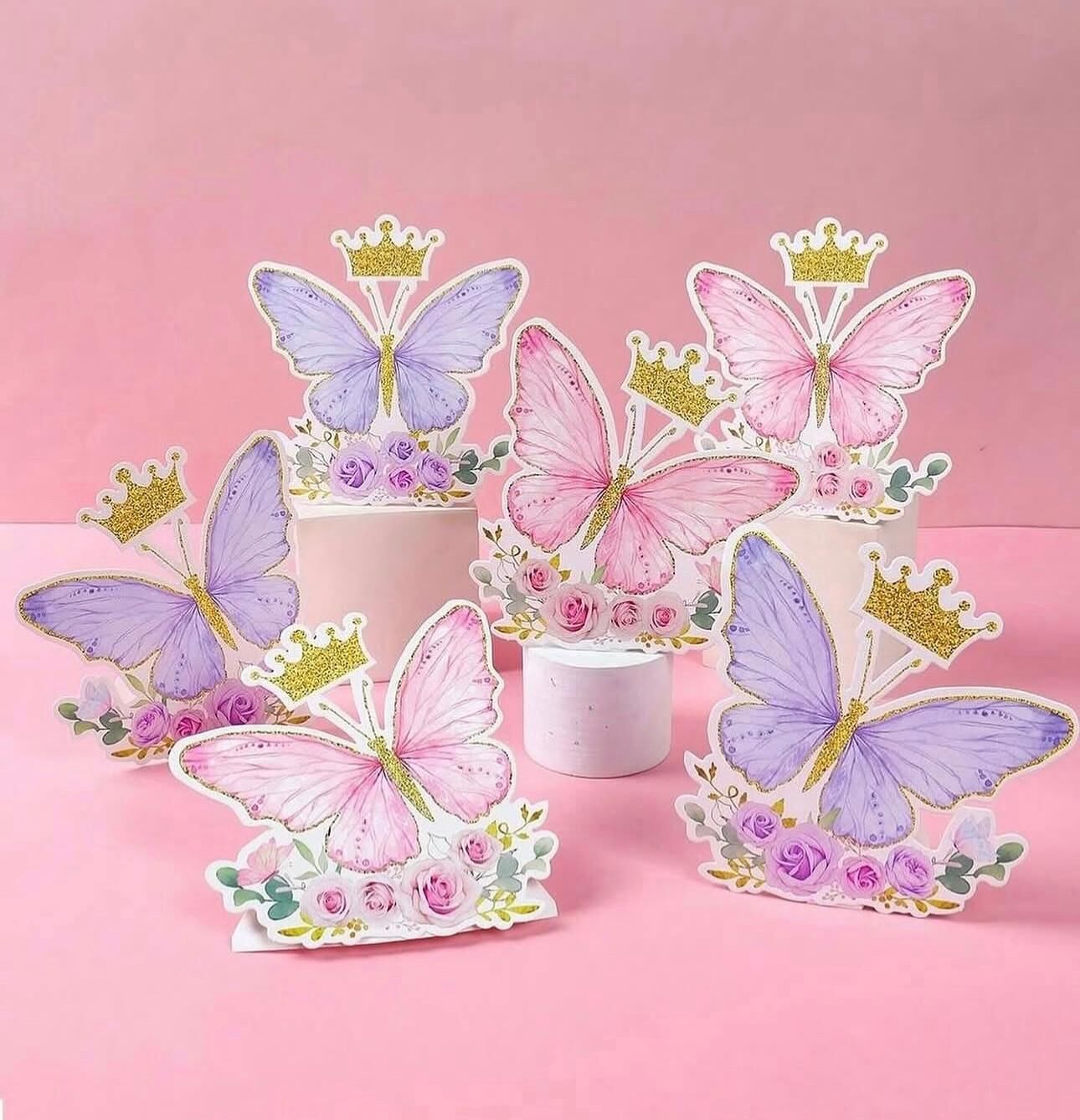 Kelebek Masa Süsü 4 Adet