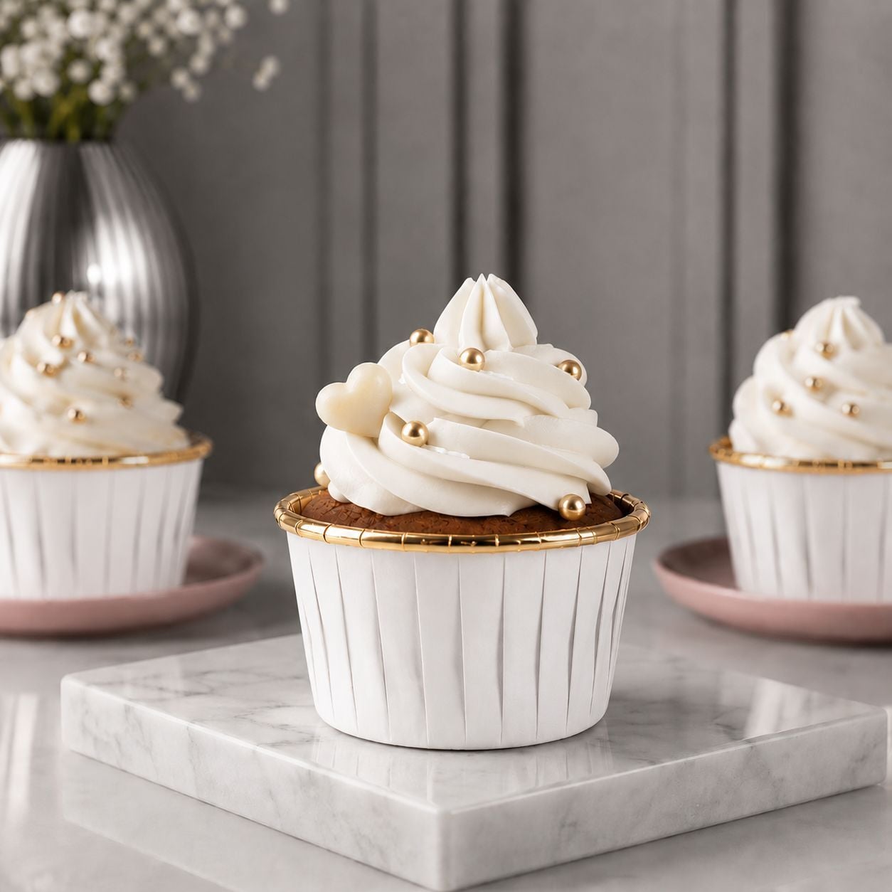 Beyaz Folyo Muffin Kek Kalıbı 24 Adet