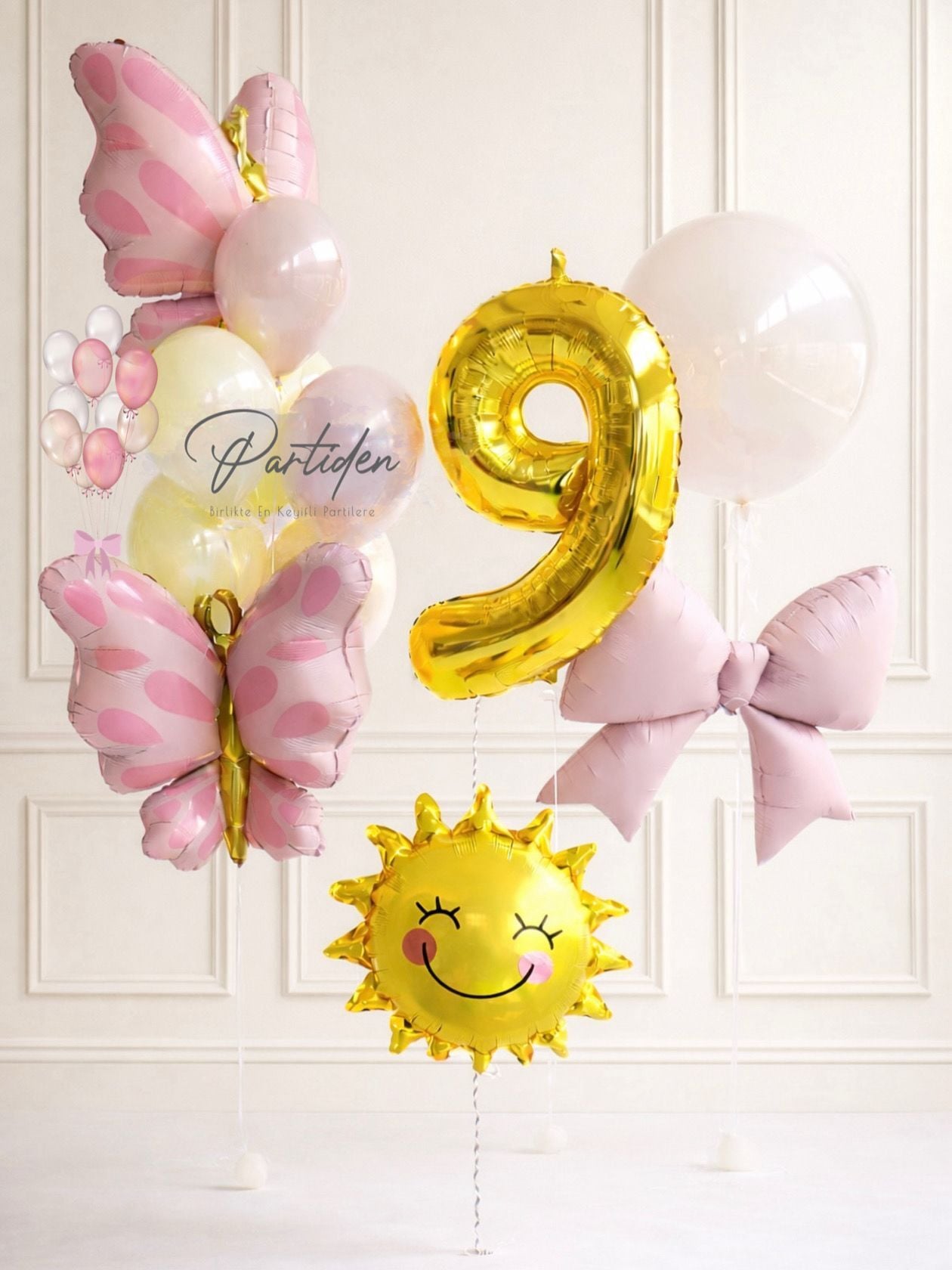 Kelebek Güneş Balon Demeti