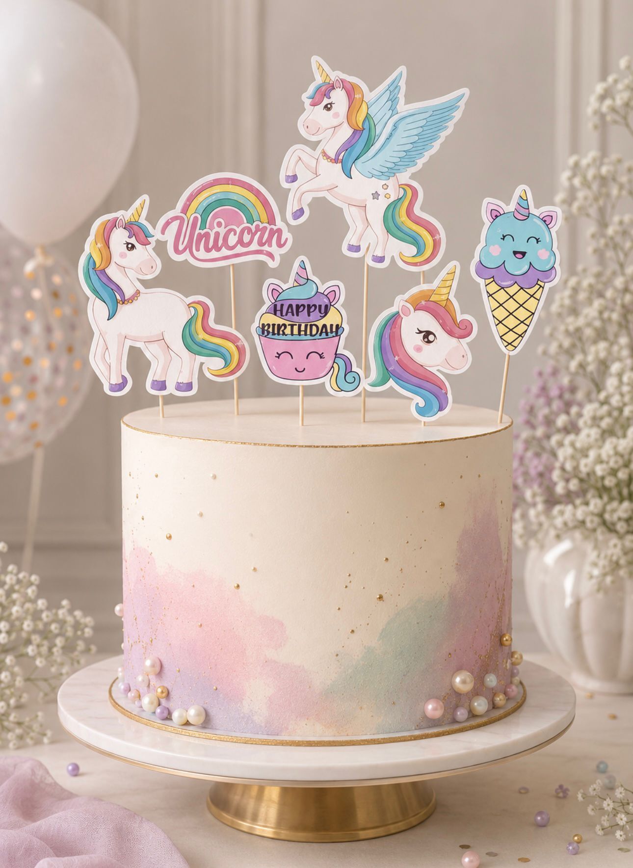 Unicorn Pasta Süsü