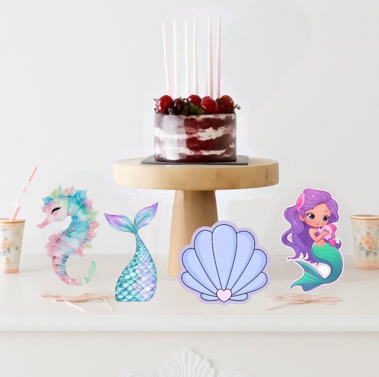 Deniz Kızı Masa Süsü 4 Adet