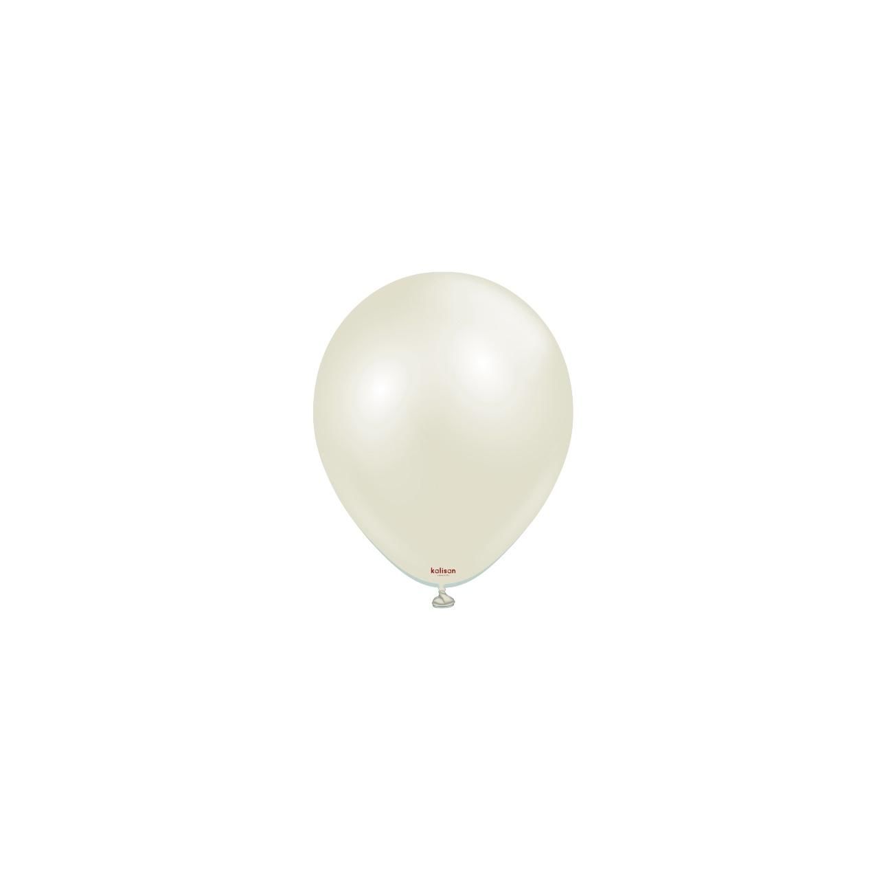 5 inç Mini Ivory White Aura Balon 5 Adet