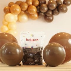 Çikolata Makaron Balon 10 Adet