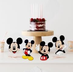 Mickey Mouse Masa Süsü 4 Adet