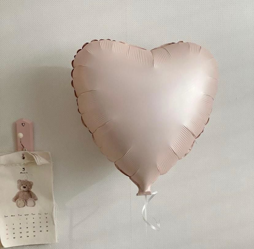 Pembe Saten Kalp Folyo Balon 1 Adet