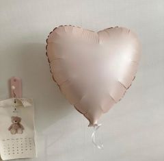 Pembe Saten Kalp Folyo Balon 1 Adet