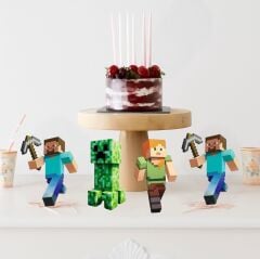 Minecraft Masa Süsü 4 Adet