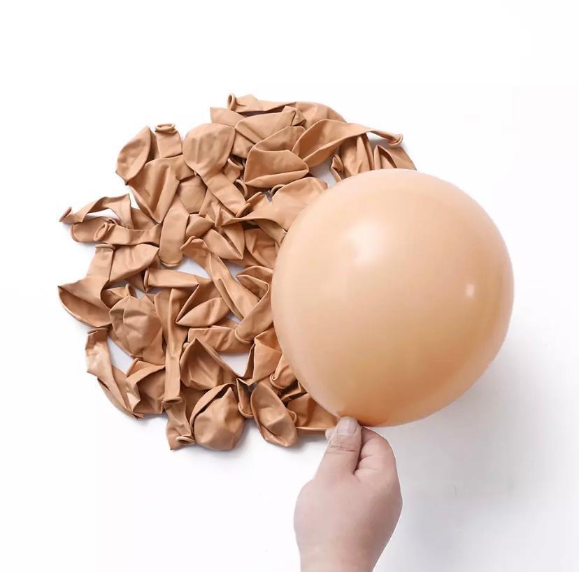 5 inç Mini Sütlü Kahve Pastel Balon 10 Adet