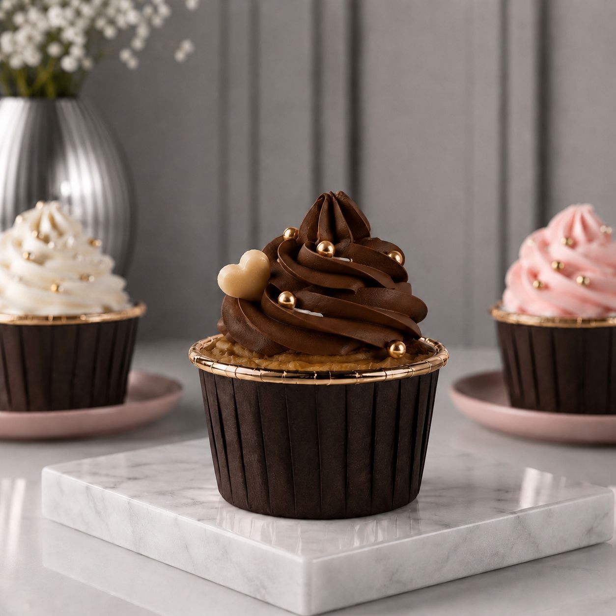 Kahverengi Folyo Muffin Kek Kalıbı 24 Adet