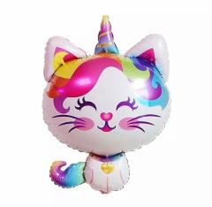 Kedi Unicorn Folyo Balon