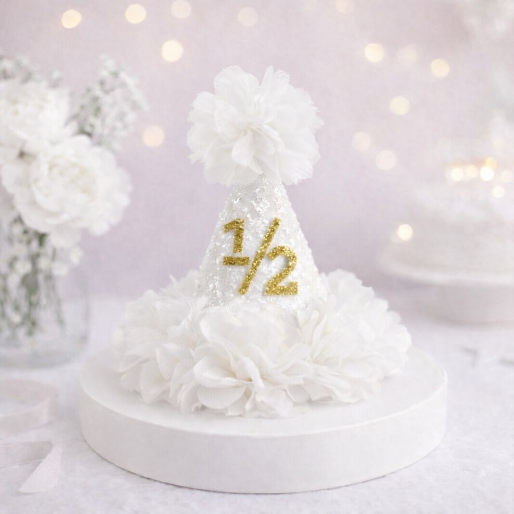 Beyaz Altın Çiçekli Kukuleta 1/2