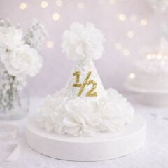 Beyaz Altın Çiçekli Kukuleta 1/2