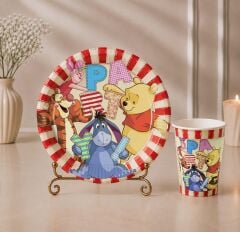 Winnie The Pooh Karton Tabak Bardak 8 Adet