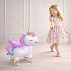 Tekerlekli Unicorn Folyo Balon