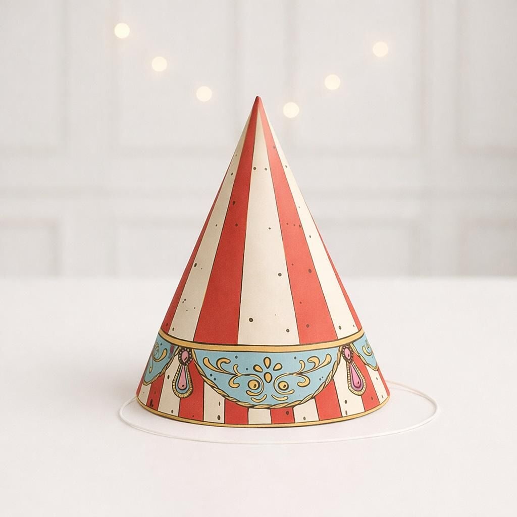 Sirk Teması Parti Şapkası 4 Adet