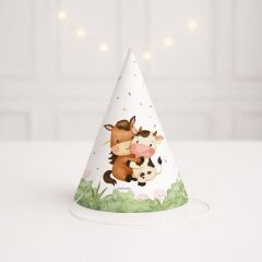 Çiftlik Teması Parti Şapkası 4 Adet