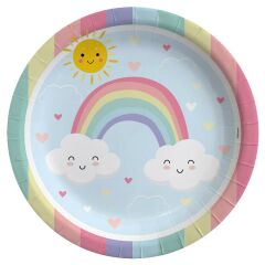 Gökkuşağı Karton Tabak 8 Adet