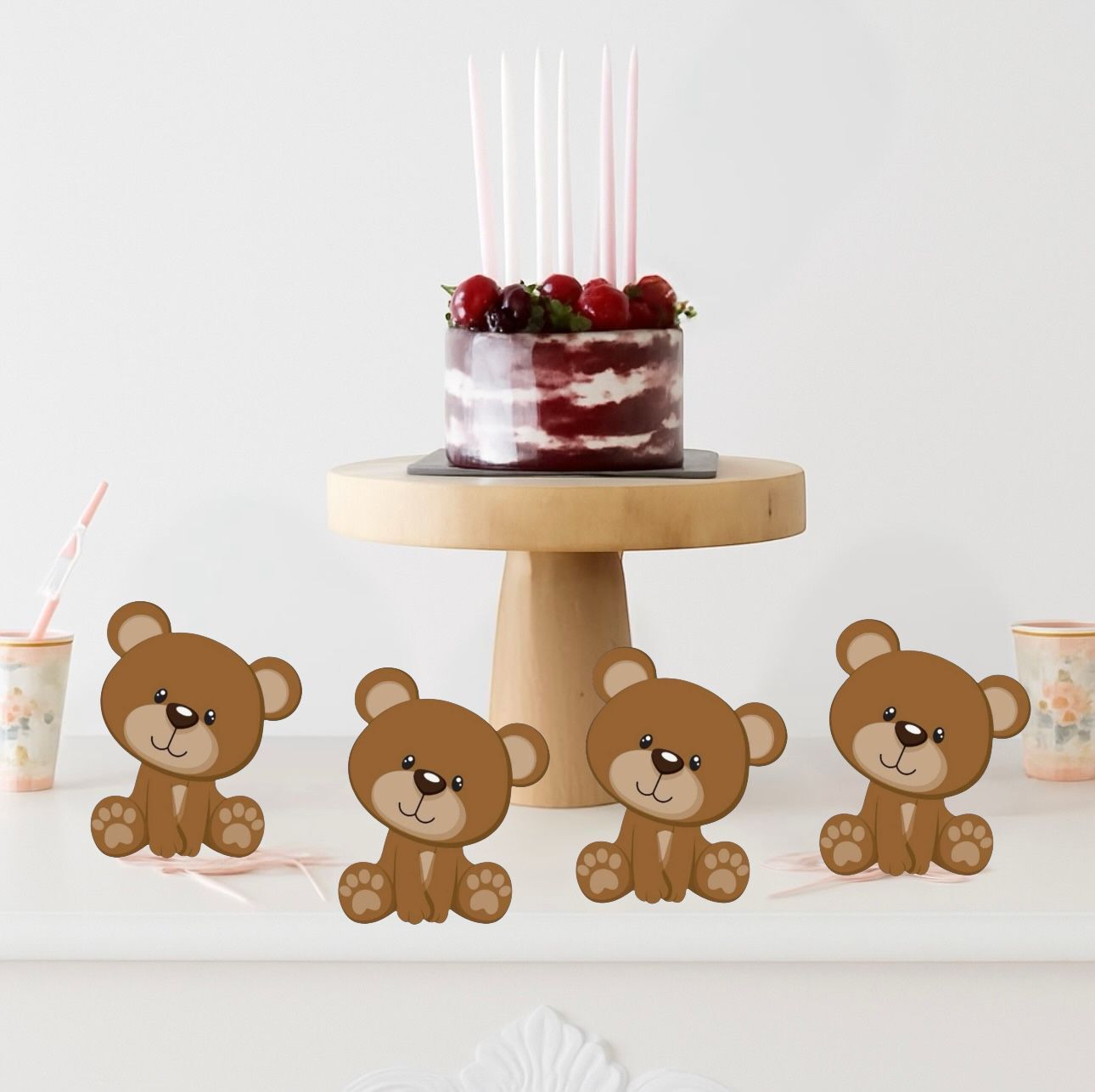 Ayıcık Masa Süsü 4 Adet